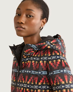 ALTERNATE VIEW OF WOMEN'S TUCSON LONG REVERSIBLE PARKA IN BLACK MULTI image number 5
