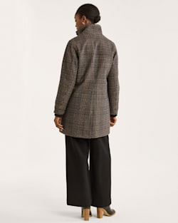 ALTERNATE VIEW OF WOMEN'S KINGSTON COMMUTER COAT IN NAVY/TAN GLEN PLAID image number 3