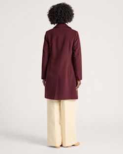 ALTERNATE VIEW OF WOMEN'S LOMBARD WOOL WALKER COAT IN MERLOT image number 2