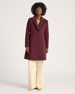 ALTERNATE VIEW OF WOMEN'S LOMBARD WOOL WALKER COAT IN MERLOT image number 6