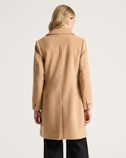 ALTERNATE VIEW OF WOMEN'S LOMBARD WOOL WALKER COAT IN ICED LATTE image number 2