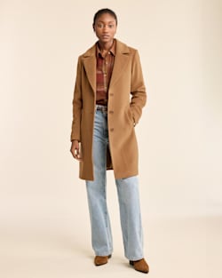 WOMEN'S LOMBARD WOOL WALKER COAT IN CAMEL image number 1