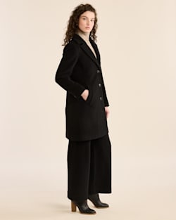 ALTERNATE VIEW OF WOMEN'S LOMBARD WOOL WALKER COAT IN BLACK image number 2