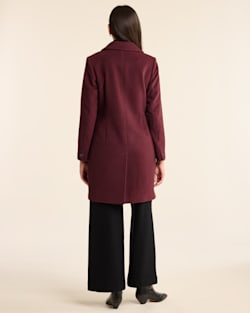 ALTERNATE VIEW OF WOMEN'S LOMBARD WOOL WALKER COAT IN MERLOT image number 3