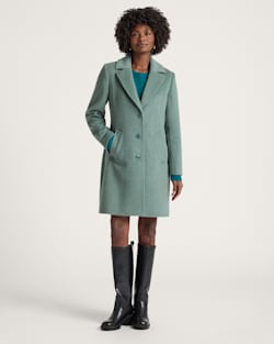 ALTERNATE VIEW OF WOMEN'S LOMBARD WOOL WALKER COAT IN SHALE image number 5