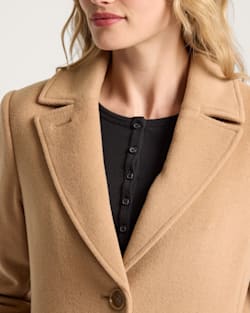 ALTERNATE VIEW OF WOMEN'S LOMBARD WOOL WALKER COAT IN ICED LATTE image number 4