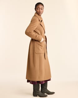 ALTERNATE VIEW OF WOMEN'S NOB HILL WOOL WRAP COAT IN CAMEL image number 2