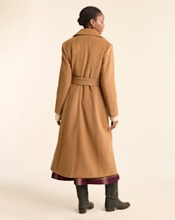 ALTERNATE VIEW OF WOMEN'S NOB HILL WOOL WRAP COAT IN CAMEL image number 3