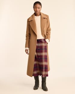 ALTERNATE VIEW OF WOMEN'S NOB HILL WOOL WRAP COAT IN CAMEL image number 5