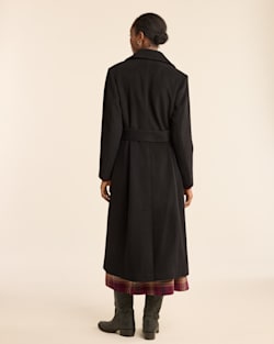 ALTERNATE VIEW OF WOMEN'S NOB HILL WOOL WRAP COAT IN BLACK image number 3