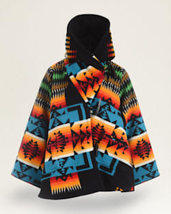 LINDSEY THORNBURG X PENDLETON BLANKET CLOAK IN BLACK CHIEF JOSEPH image number 1