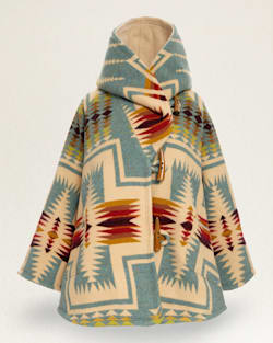 LINDSEY THORNBURG X PENDLETON BLANKET CLOAK IN SHALE HARDING image number 1