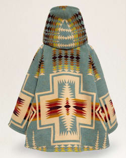 ALTERNATE VIEW OF LINDSEY THORNBURG X PENDLETON BLANKET CLOAK IN SHALE HARDING image number 2