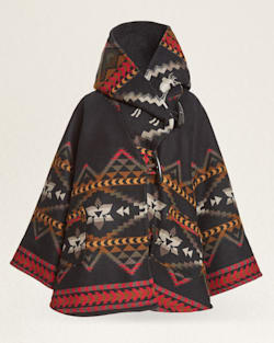 LINDSEY THORNBURG X PENDLETON BLANKET CLOAK IN BLACK LOST TRAILS image number 1