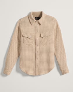 ALTERNATE VIEW OF WOMEN'S PLAID GAMBLER SHIRT IN ROSE TEXTURED CHECK image number 5