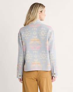 ALTERNATE VIEW OF WOMEN'S DOUBLESOFT HALF-ZIP PULLOVER IN BLUE AGATE BEACH image number 2