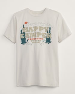 WOMEN'S HAPPY CAMPER GRAPHIC TEE IN BONE image number 1