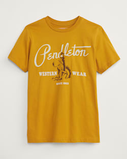 WOMEN'S COWGIRL GRAPHIC TEE IN GOLD image number 1