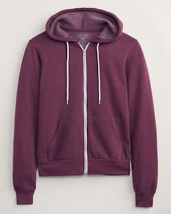 WOMEN'S ROPE GRAPHIC ZIP HOODIE IN MAROON HEATHER image number 1