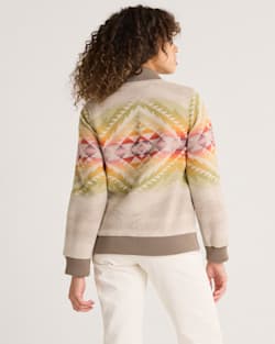 ALTERNATE VIEW OF WOMEN'S HOYT WOOL BOMBER IN TAN MULTI CASCADIA image number 2