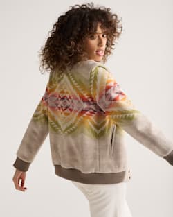 ALTERNATE VIEW OF WOMEN'S HOYT WOOL BOMBER IN TAN MULTI CASCADIA image number 4