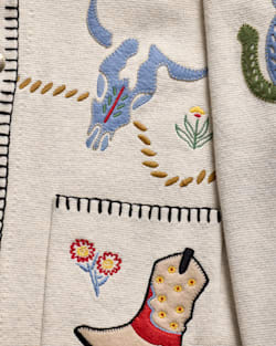 ALTERNATE VIEW OF WOMEN'S SOUVENIR CARDIGAN IN OATMEAL MULTI image number 6
