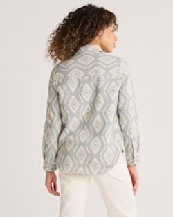 ALTERNATE VIEW OF WOMEN'S LONG BEACH DOUBLESOFT SHIRT IN MISTY BLUE image number 2