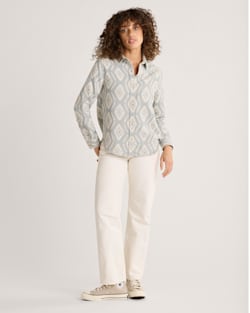 ALTERNATE VIEW OF WOMEN'S LONG BEACH DOUBLESOFT SHIRT IN MISTY BLUE image number 4