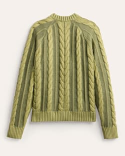 ALTERNATE VIEW OF WOMEN'S COTTON CABLE CARDIGAN IN LIGHT OLIVE image number 2