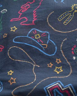 ALTERNATE VIEW OF WOMEN'S WESTERN PRINT GAMBLER SHIRT IN NAVY BRIGHTS image number 5