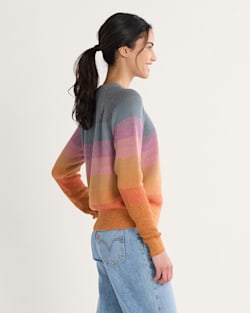 ALTERNATE VIEW OF WOMEN'S RAGLAN COTTON SWEATER IN ORANGE SUNSET image number 3