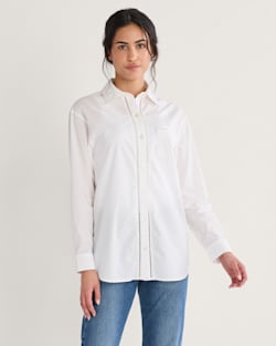 WOMEN'S EVERLY POPLIN SHIRT IN WHITE image number 1