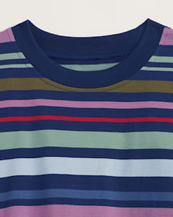 ALTERNATE VIEW OF WOMEN'S DESCHUTES STRIPE TEE IN NAVY STRIPE image number 2