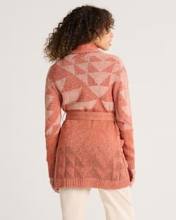 ALTERNATE VIEW OF WOMEN'S MONTEREY BELTED COTTON CARDIGAN IN RUST SUNSET image number 2
