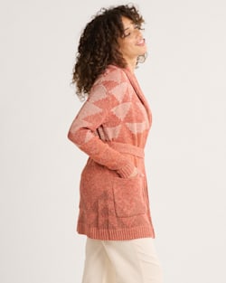ALTERNATE VIEW OF WOMEN'S MONTEREY BELTED COTTON CARDIGAN IN RUST SUNSET image number 3