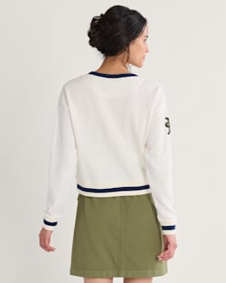 ALTERNATE VIEW OF WOMEN'S GRAPHIC FRENCH TERRY CREWNECK IN ANTIQUE WHITE image number 2