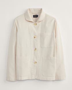 WOMEN'S UTILITY COTTON/LINEN CHORE JACKET IN BONE image number 1
