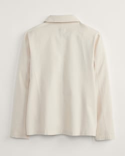 ALTERNATE VIEW OF WOMEN'S UTILITY COTTON/LINEN CHORE JACKET IN BONE image number 2