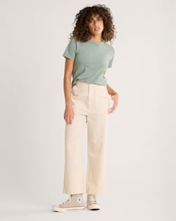 ALTERNATE VIEW OF WOMEN'S UTILITY COTTON/LINEN PANTS IN BONE image number 2