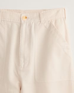 ALTERNATE VIEW OF WOMEN'S UTILITY COTTON/LINEN PANTS IN BONE image number 6