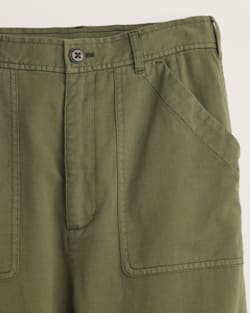 ALTERNATE VIEW OF WOMEN'S UTILITY COTTON/LINEN PANTS IN KHAKI GREEN image number 5