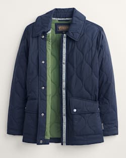 ALTERNATE VIEW OF WOMEN'S MARIGOLD CRINKLE QUILTED BARN COAT IN MIDNIGHT image number 6