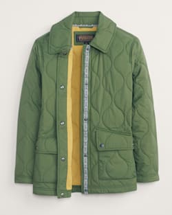 ALTERNATE VIEW OF WOMEN'S MARIGOLD CRINKLE QUILTED BARN COAT IN GREEN VINE image number 5