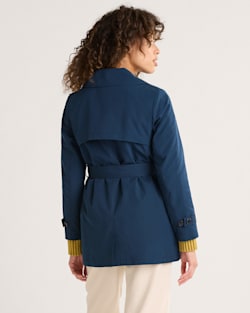 ALTERNATE VIEW OF WOMEN'S MARLENE CLASSIC SHORT TRENCH COAT IN BLUE CLOUD image number 2