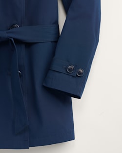 ALTERNATE VIEW OF WOMEN'S MARLENE CLASSIC SHORT TRENCH COAT IN BLUE CLOUD image number 6