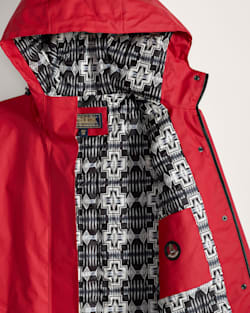 ALTERNATE VIEW OF WOMEN'S VICTORIA RAIN SLICKER IN RED image number 5