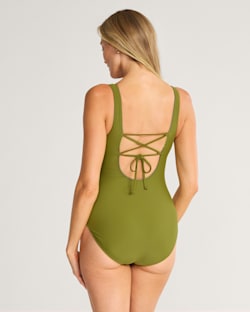 ALTERNATE VIEW OF HARDING WOMEN'S REVERSIBLE ONE-PIECE SWIMSUIT IN CENTURY HARDING/AVOCADO image number 4