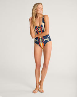 ALTERNATE VIEW OF NEHALEM WOMEN'S REVERSIBLE ONE-PIECE SWIMSUIT IN NEHALEM/BLUE image number 6