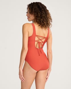 ALTERNATE VIEW OF TUCSON WOMEN'S REVERSIBLE ONE-PIECE SWIMSUIT IN TUCSON/FIRE WHIRL image number 4