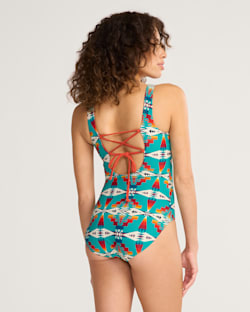 ALTERNATE VIEW OF TUCSON WOMEN'S REVERSIBLE ONE-PIECE SWIMSUIT IN TUCSON/FIRE WHIRL image number 5